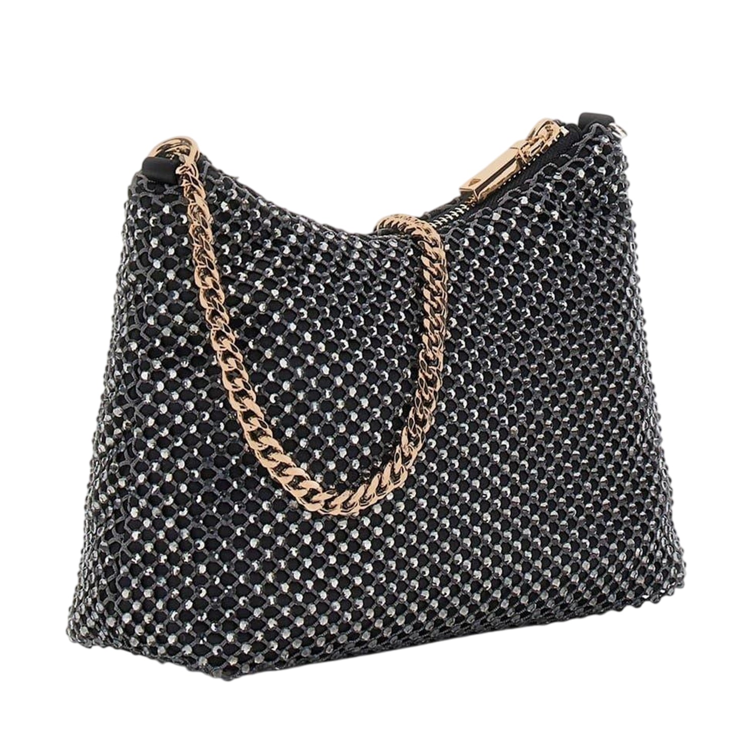 Black Metallic - Back - Guess Zalina Hobo Bag