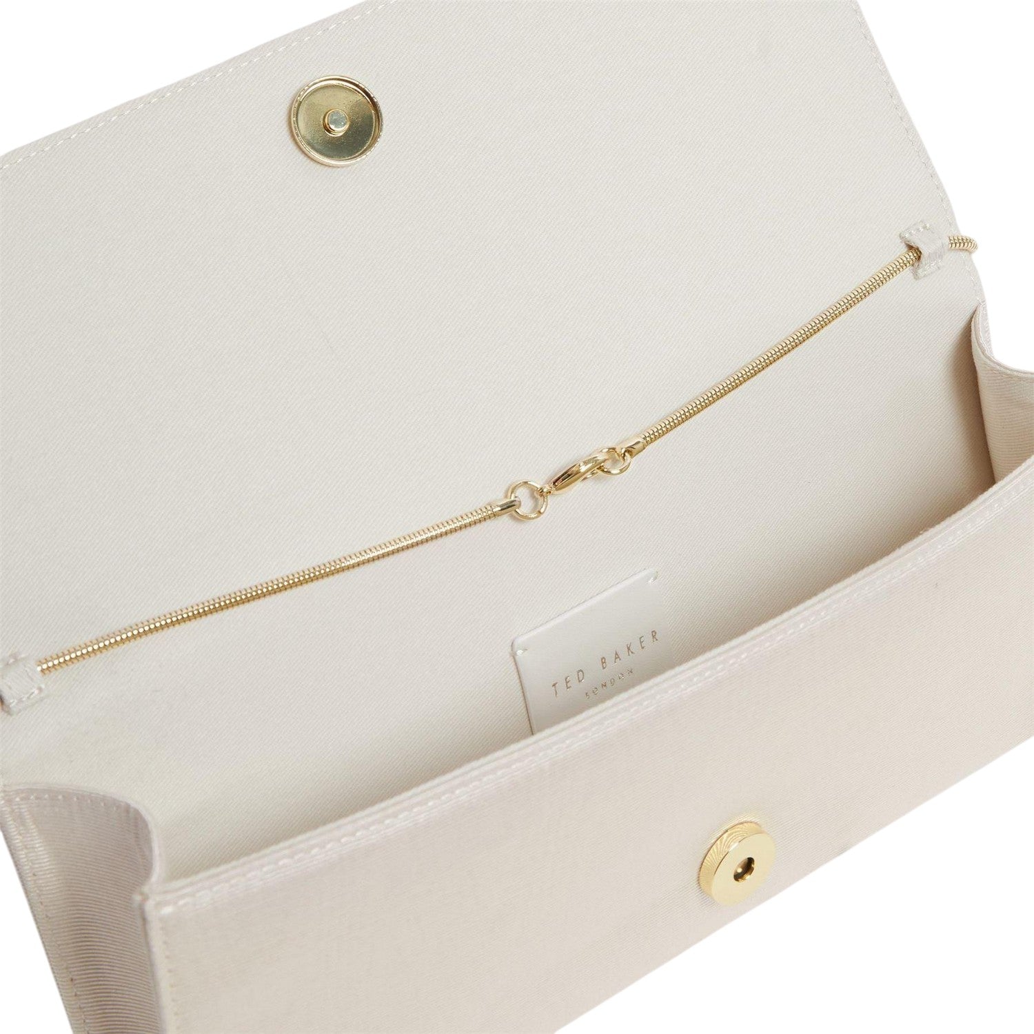 Ivory - Side - Ted Baker Logo Clutch Bag