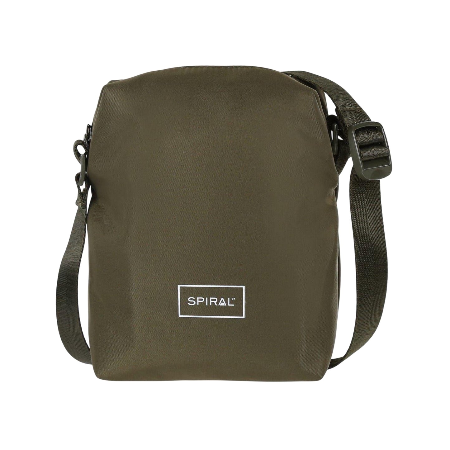 Olive - Front - Spiral Rectangle Crossbody Bag