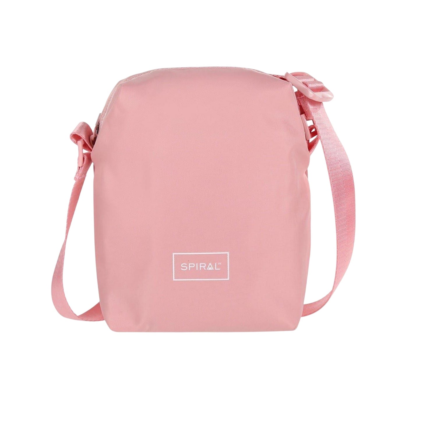 Pink - Front - Spiral Rectangle Crossbody Bag