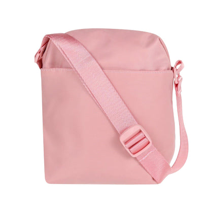 Pink - Back - Spiral Rectangle Crossbody Bag