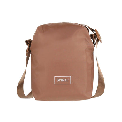 Sand - Front - Spiral Rectangle Crossbody Bag