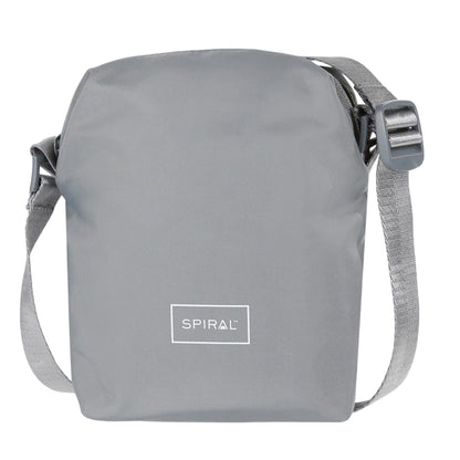 Charcoal - Front - Spiral Rectangle Crossbody Bag