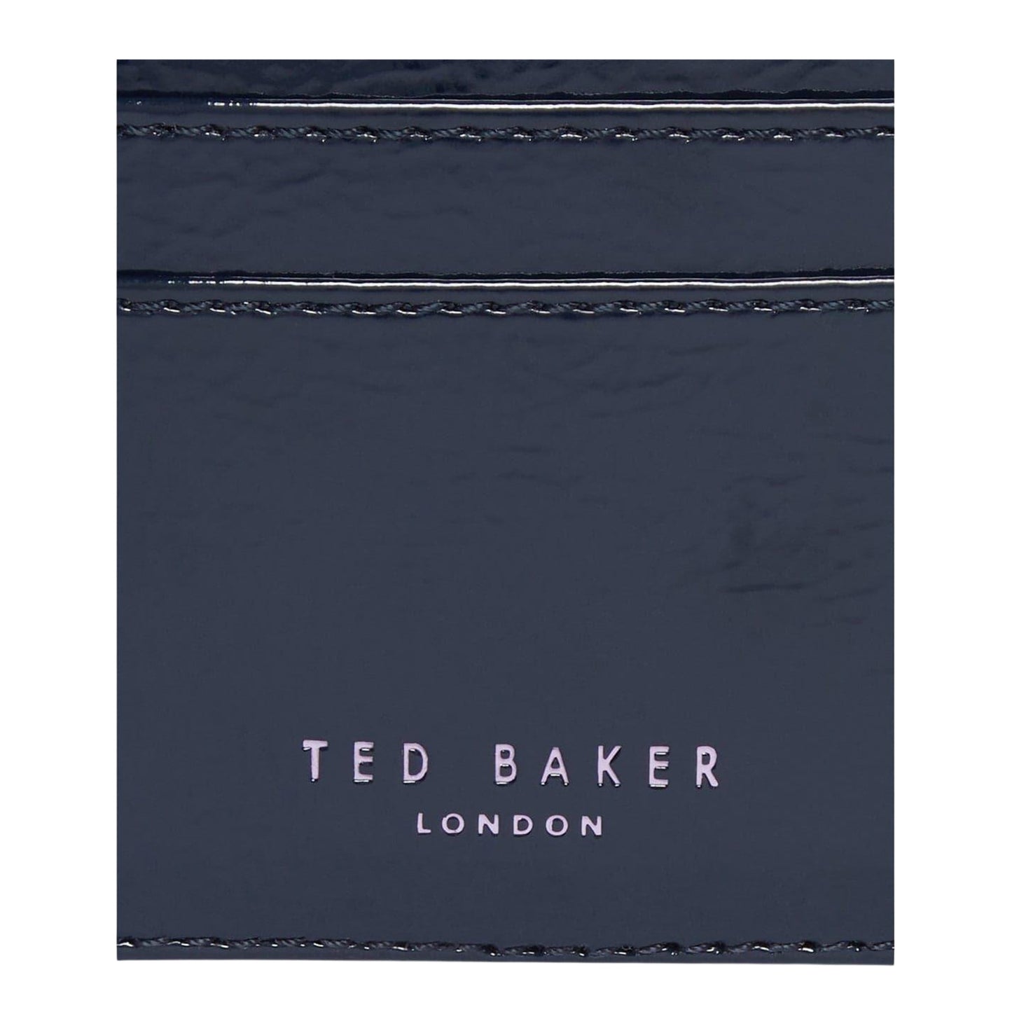Navy - Side - Ted Baker Crink Logo Card Holder
