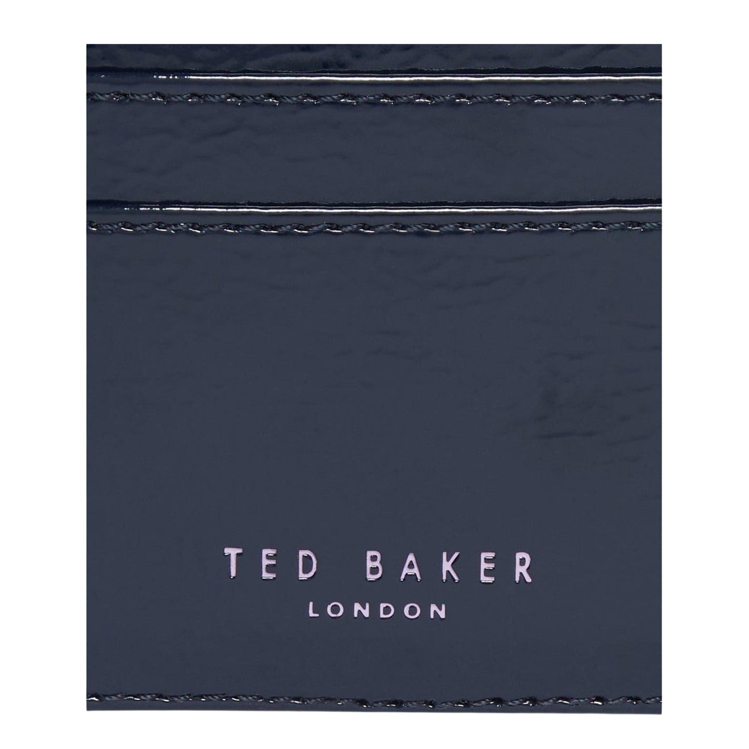 Navy - Side - Ted Baker Crink Logo Card Holder