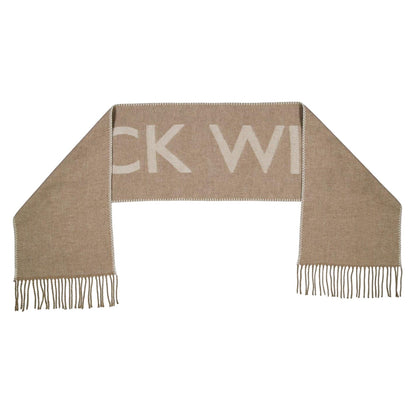 Oatmeal - Back - Jack Wills Lettering Intarsia Logo Scarf