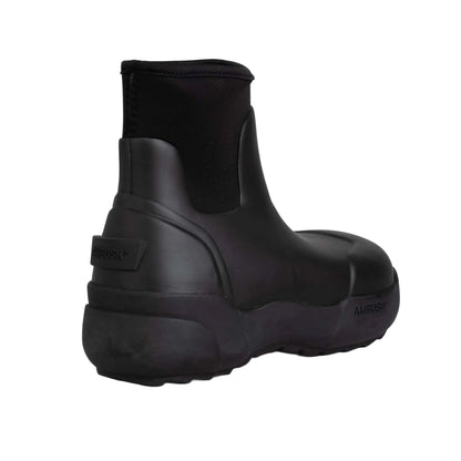 Black - Back - Ambush Womens-Ladies Rubber Ankle Boots