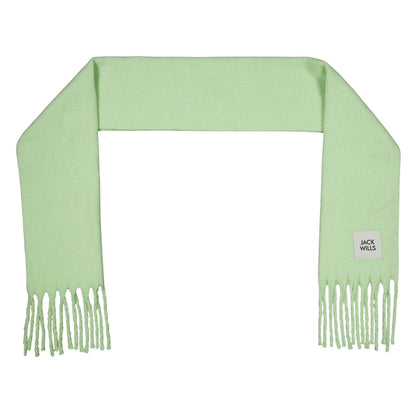 Green - Back - Jack Wills Womens-Ladies Logo Fluffy Scarf