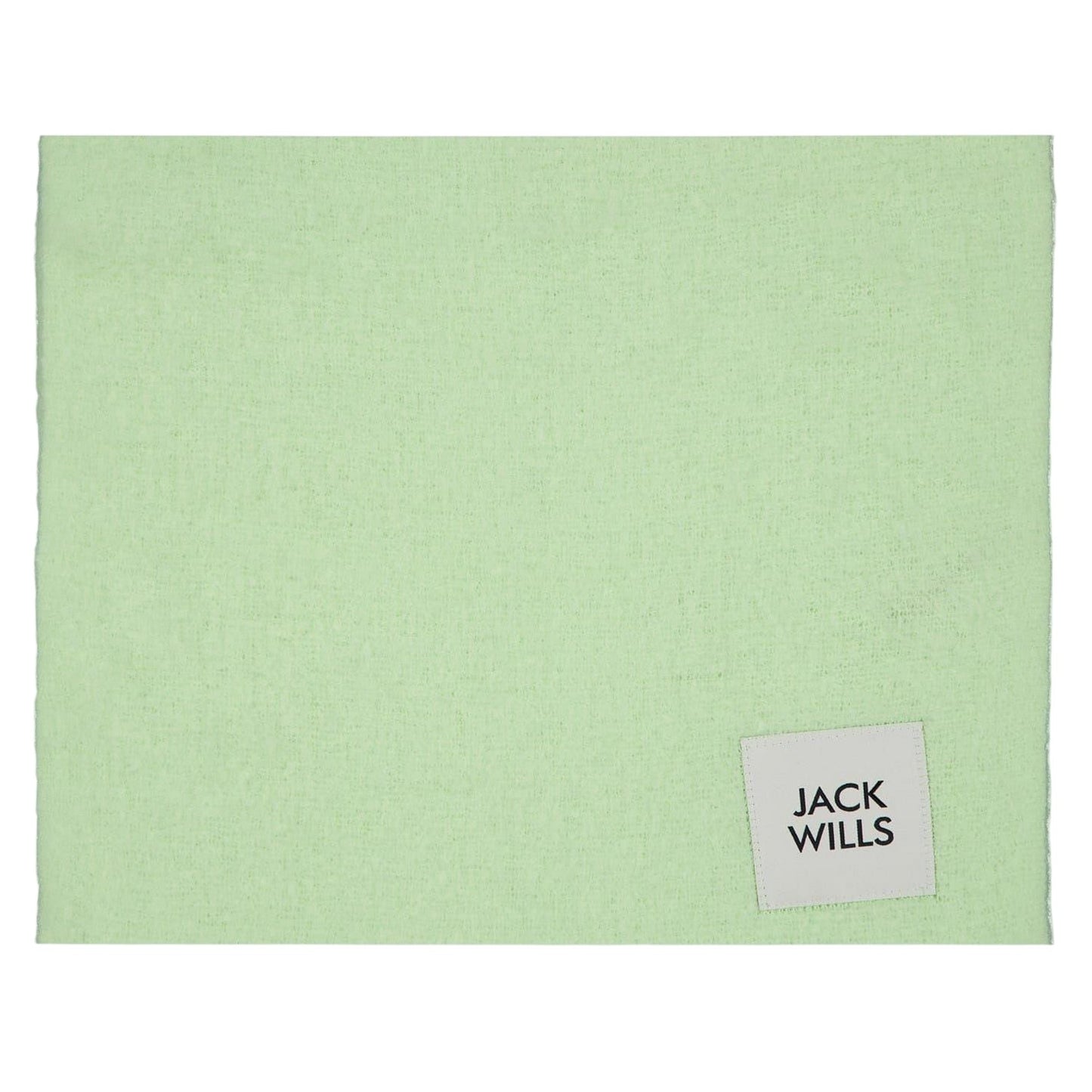 Green - Side - Jack Wills Womens-Ladies Logo Fluffy Scarf