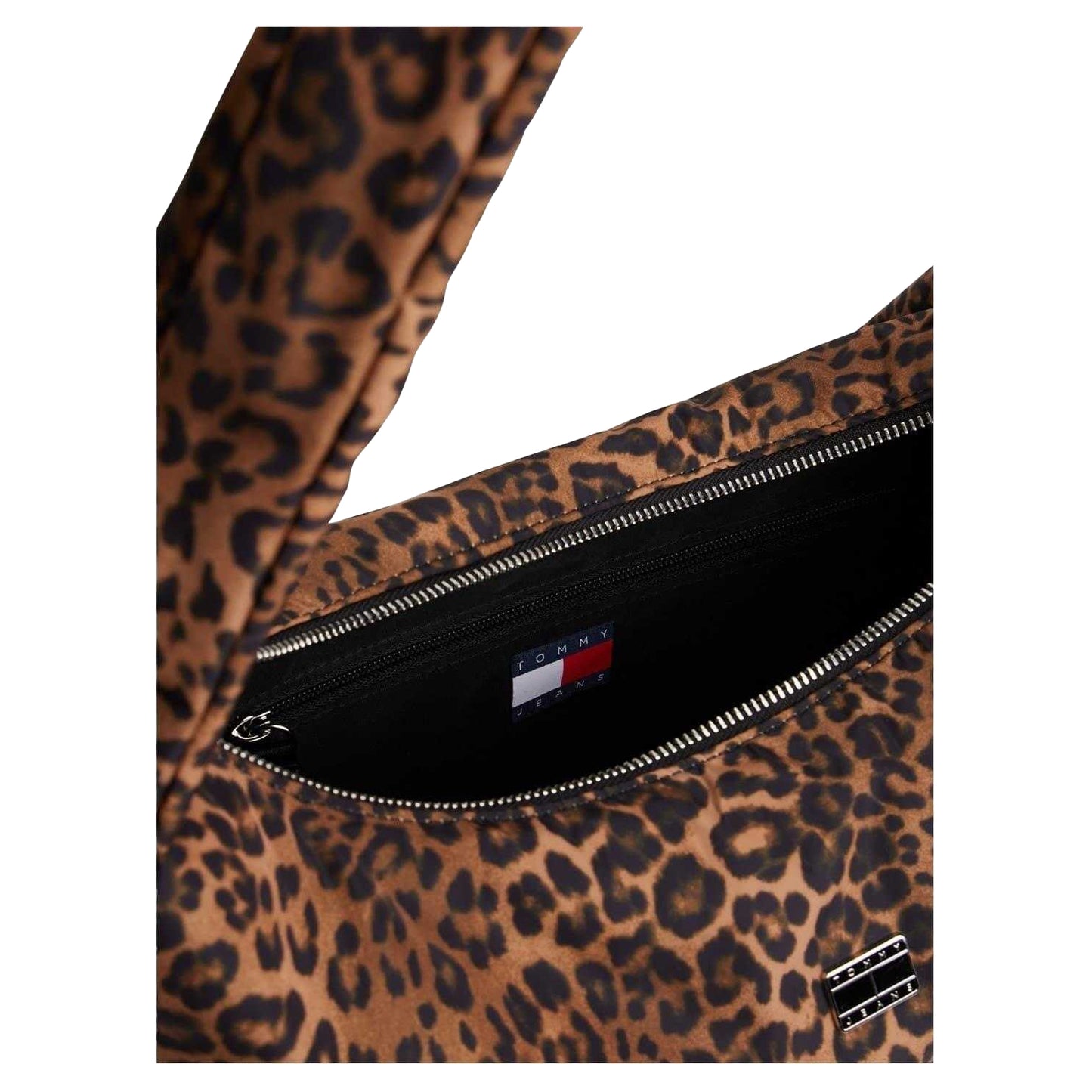Brown - Side - Tommy Jeans Leopard Print Hobo Bag
