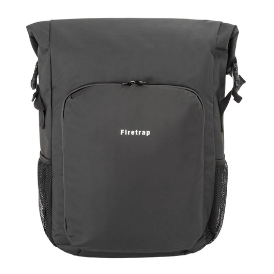Black - Front - Firetrap Rectangle Backpack