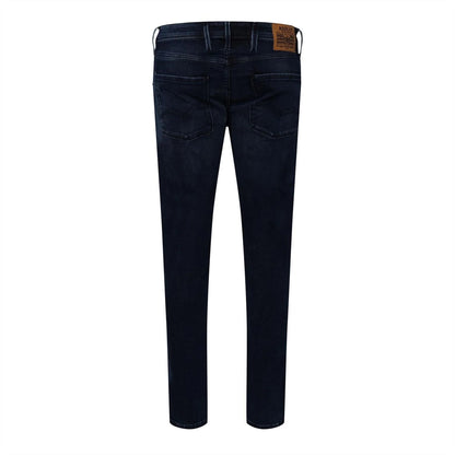 Dark Blue - Back - Replay Mens Anbass Denim Slim Jeans