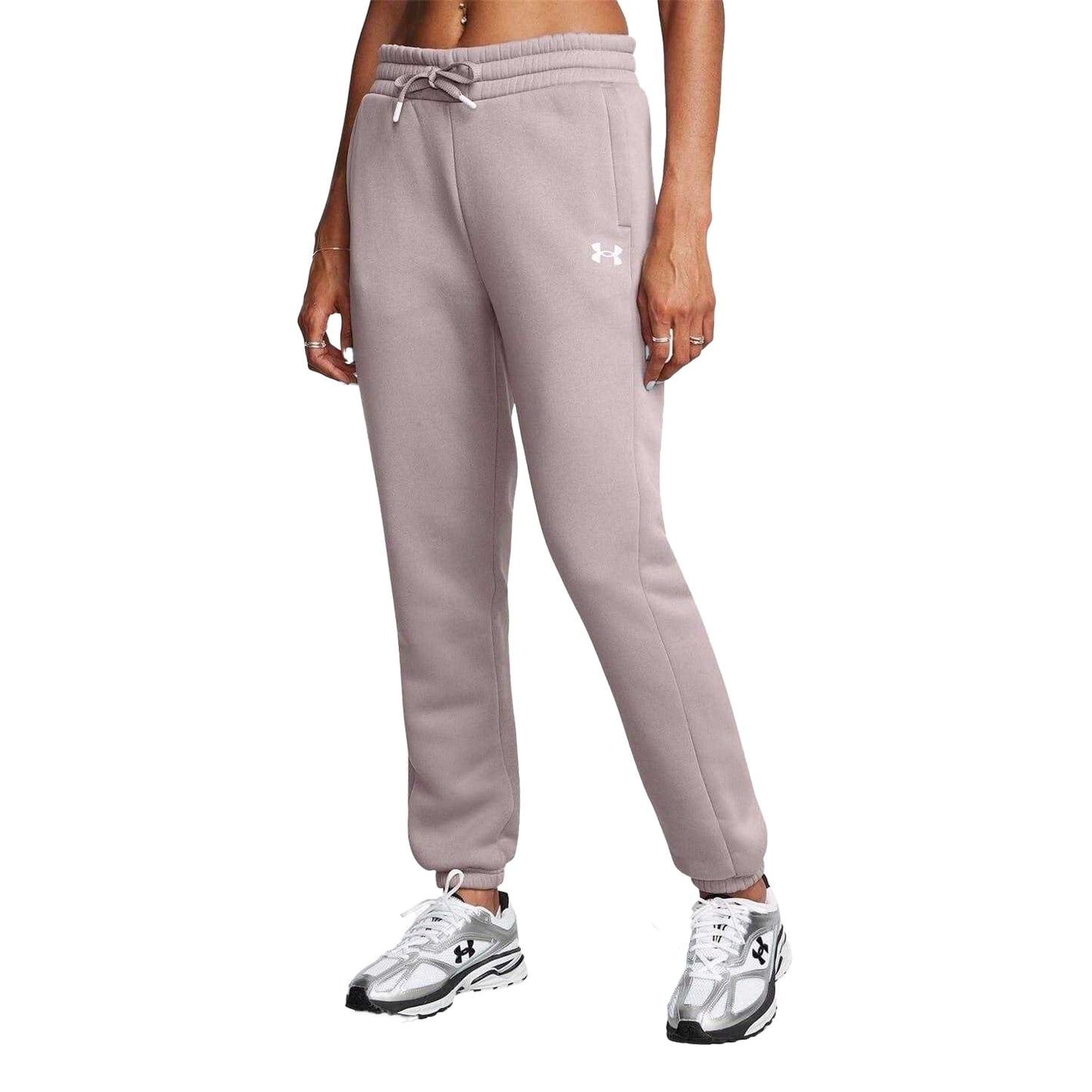 Frost Gray - Side - Under Armour Womens-Ladies Pro Tracksuit Bottoms
