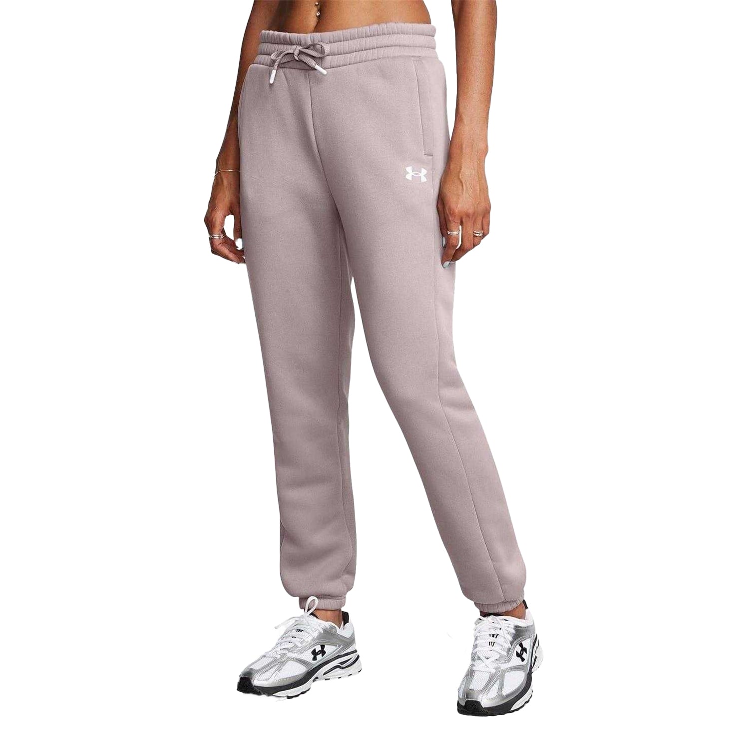 Frost Gray - Side - Under Armour Womens-Ladies Pro Tracksuit Bottoms