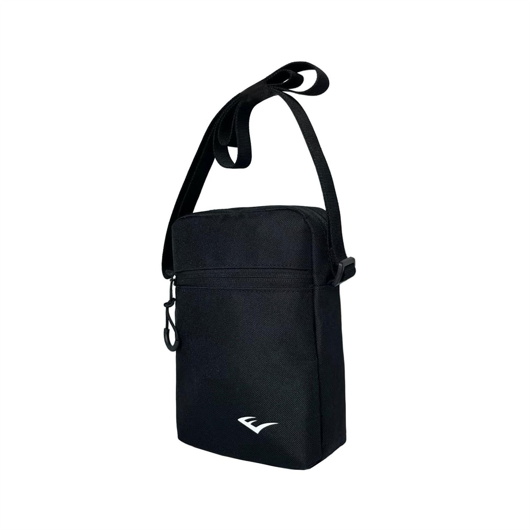 Black - Side - Everlast Logo Crossbody Bag