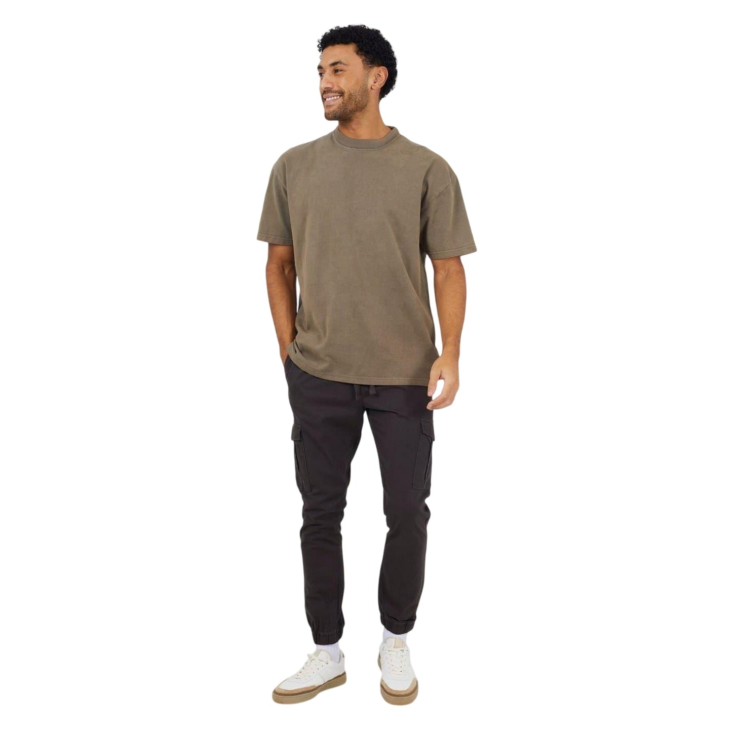 Dark Grey - Lifestyle - Brave Soul Mens Cargo Jogging Bottoms