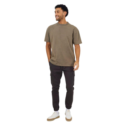 Dark Grey - Lifestyle - Brave Soul Mens Cargo Jogging Bottoms