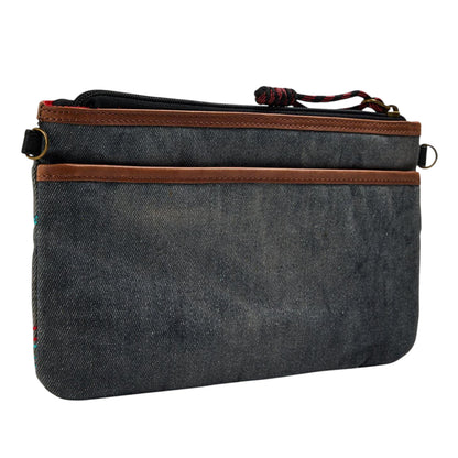 Black-Dark Denim - Back - Puma Womens-Ladies Denim Everyday Shoulder Bag