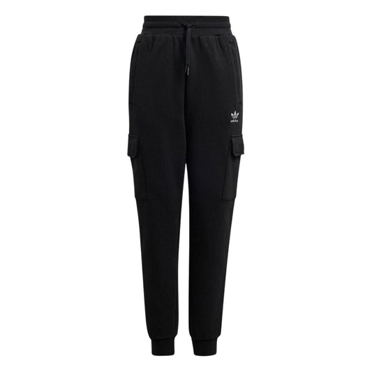 Black - Front - Adidas Childrens-Kids Originals Regular Cargo Trousers