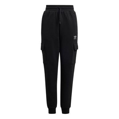 Black - Front - Adidas Childrens-Kids Originals Regular Cargo Trousers