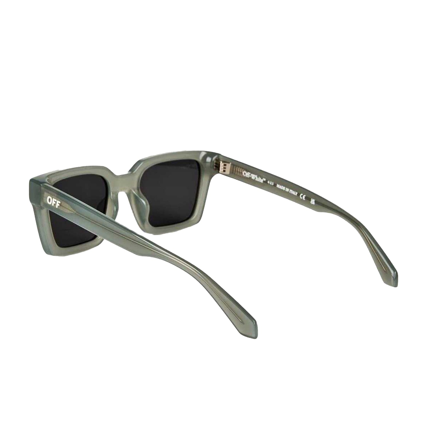 Grey - Back - Off White Unisex Adult Square Sunglasses