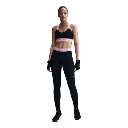 Black-Pink - Side - Nike Womens-Ladies Pro Leggings