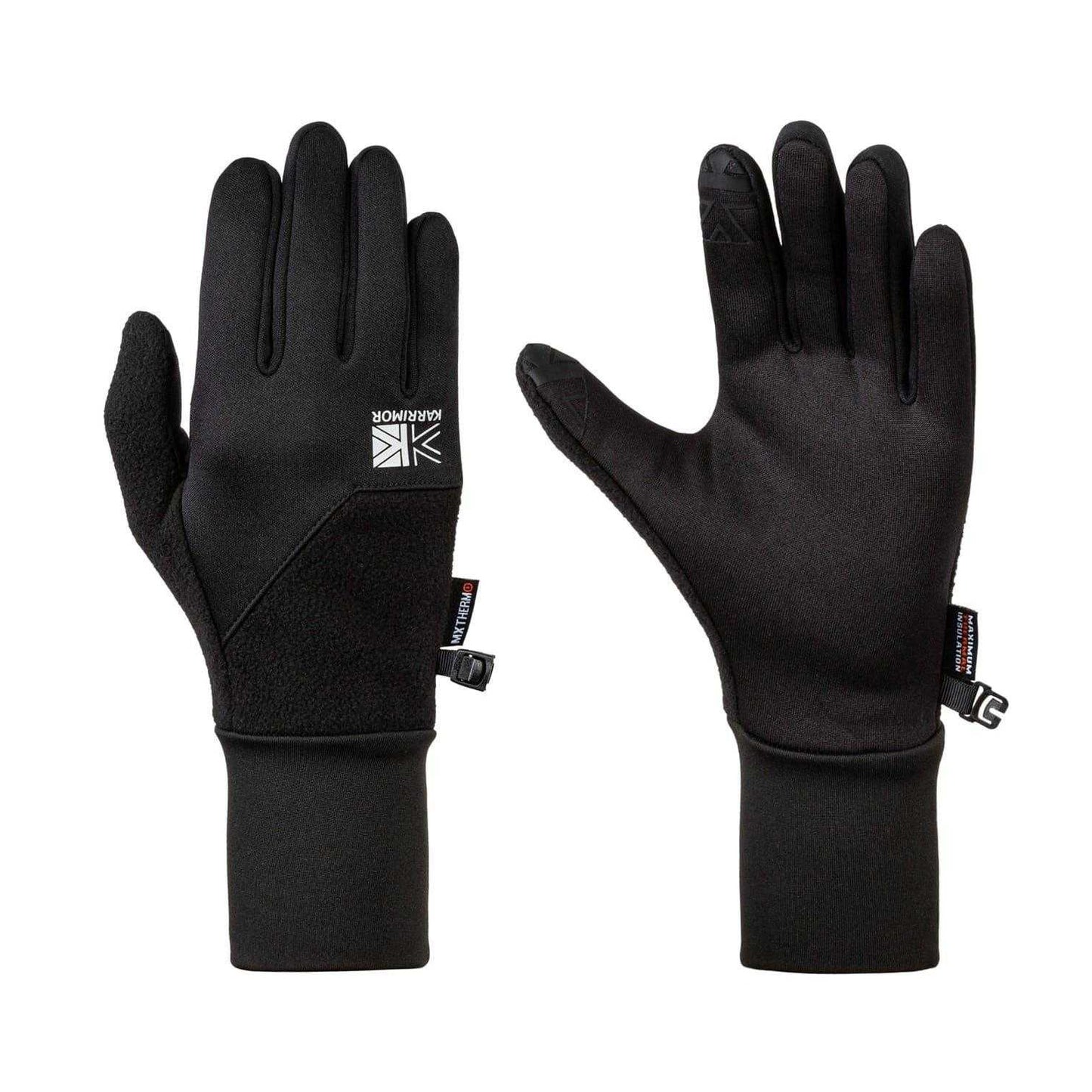 Black - Front - Karrimor Womens-Ladies Running Gloves