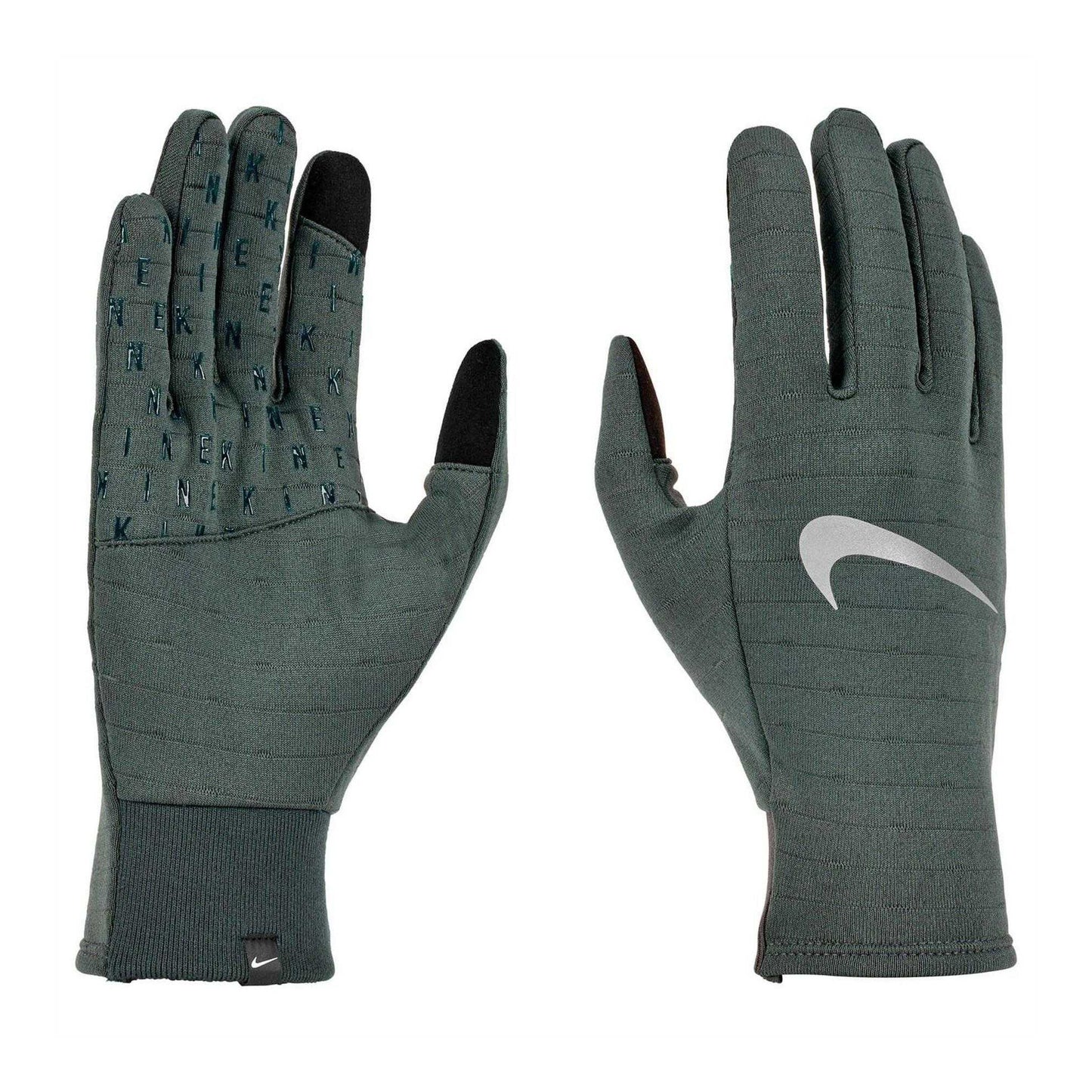 Green - Front - Nike Unisex Adult Thermafit Running Gloves