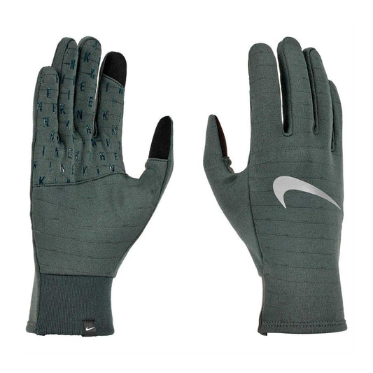 Green - Front - Nike Unisex Adult Thermafit Running Gloves