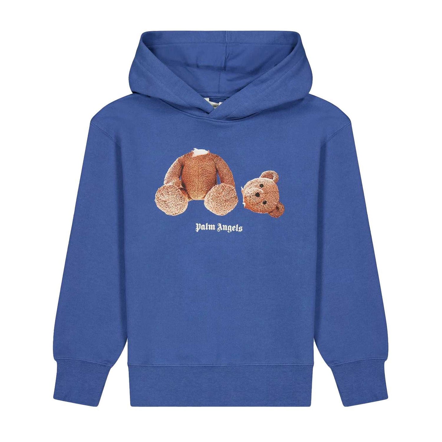 Blue - Front - Palm Angels Childrens-Kids Cotton Hoodie