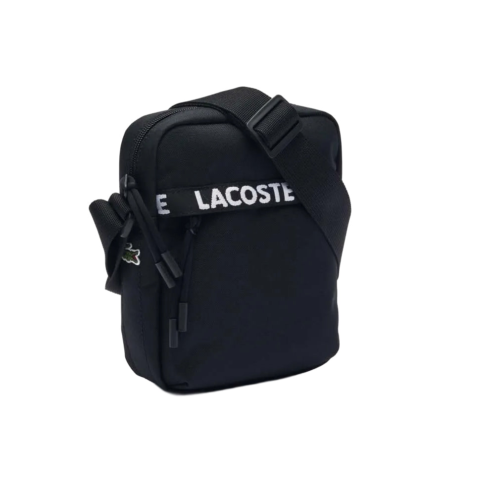 Black - Side - Lacoste Neocroc Shoulder Bag