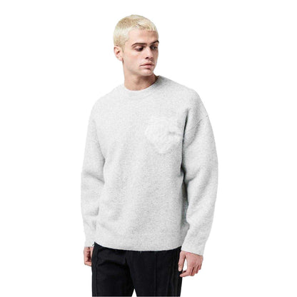 Grey - Side - Couture Mens Fluffy Pullover