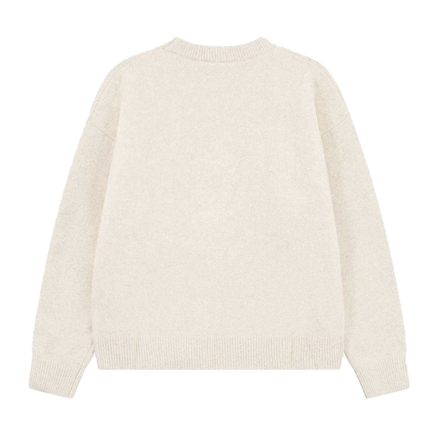 Beige - Back - Couture Mens Fluffy Pullover