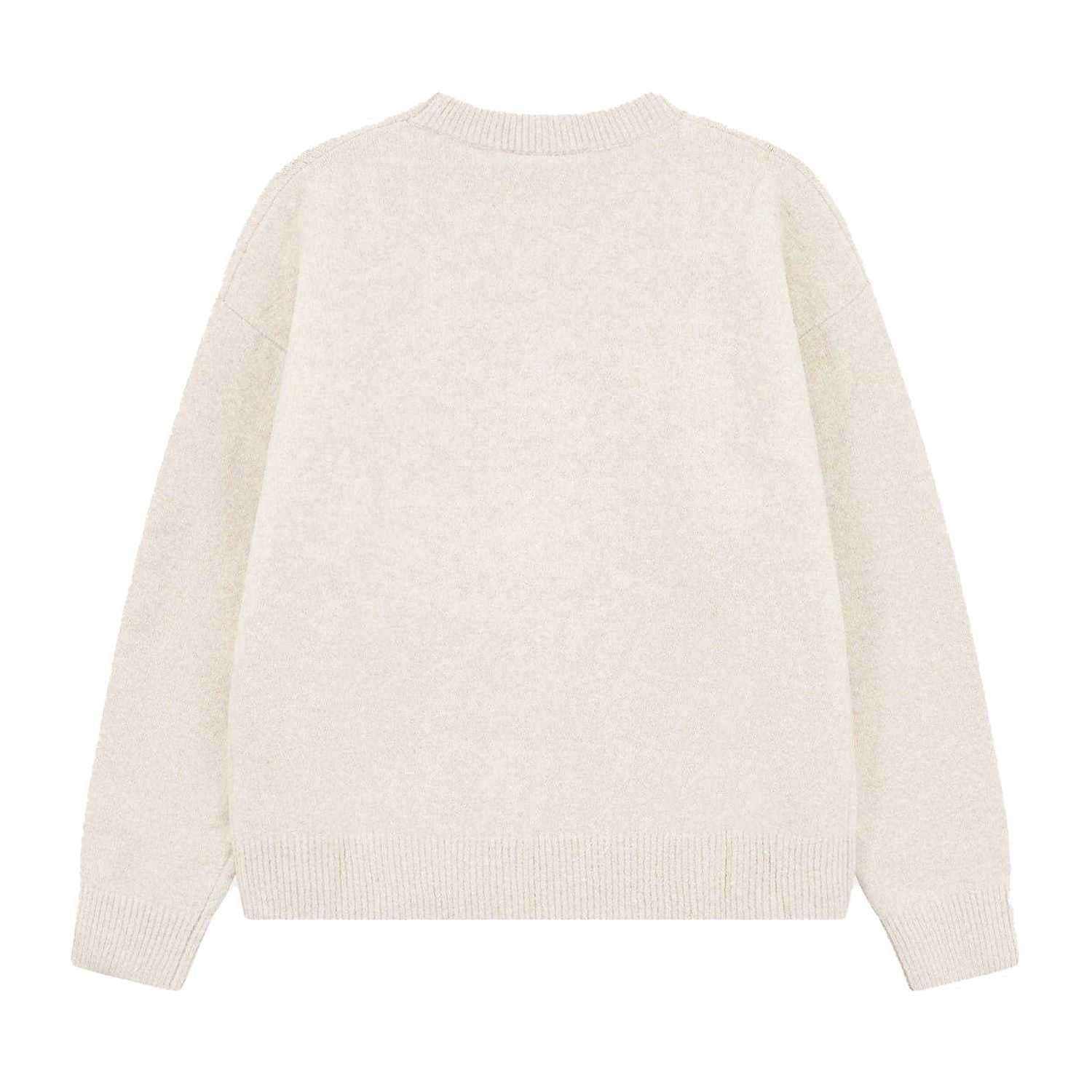 Beige - Back - Couture Mens Fluffy Pullover