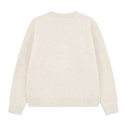 Beige - Back - Couture Mens Fluffy Pullover
