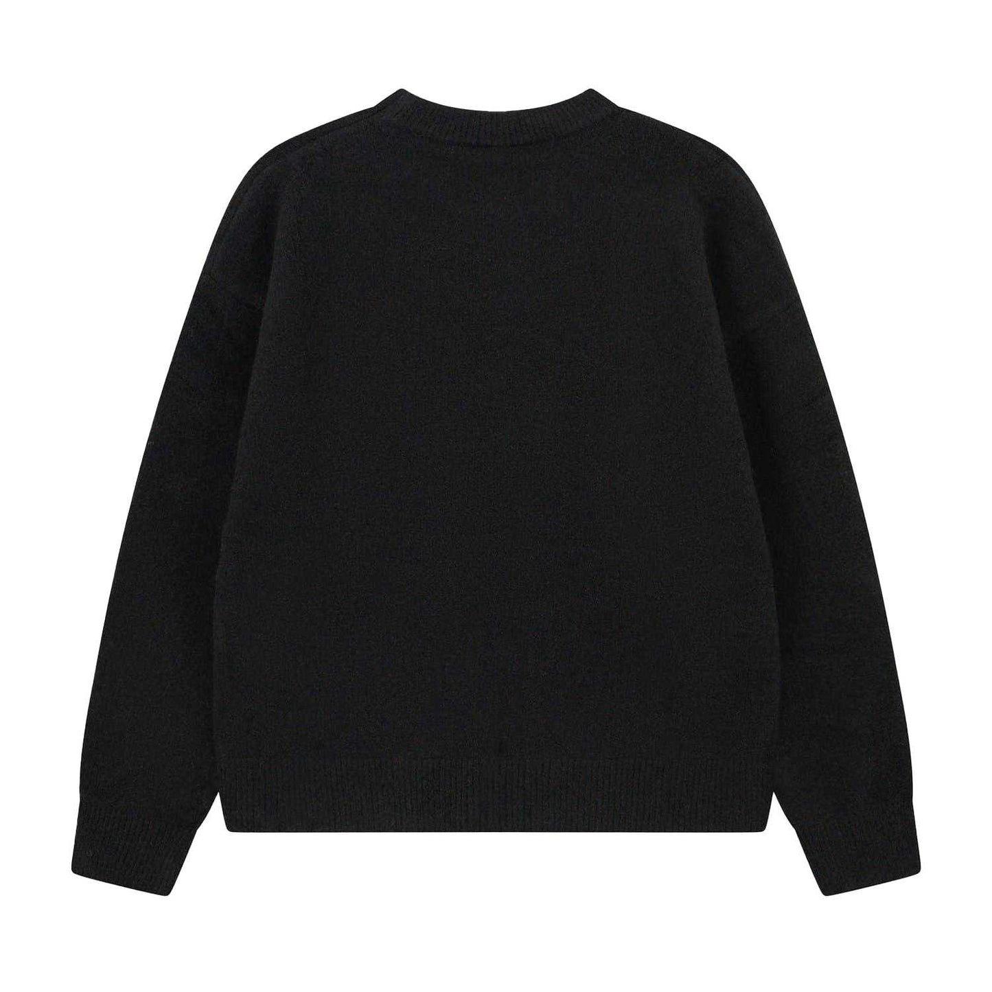 Black - Back - Couture Mens Fluffy Pullover