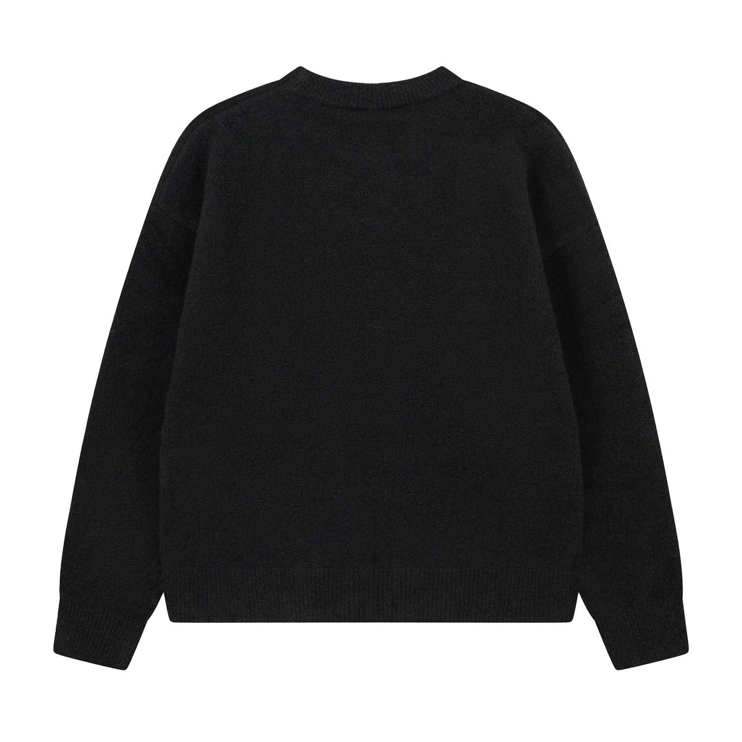 Black - Back - Couture Mens Fluffy Pullover