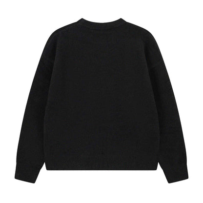 Black - Back - Couture Mens Fluffy Pullover