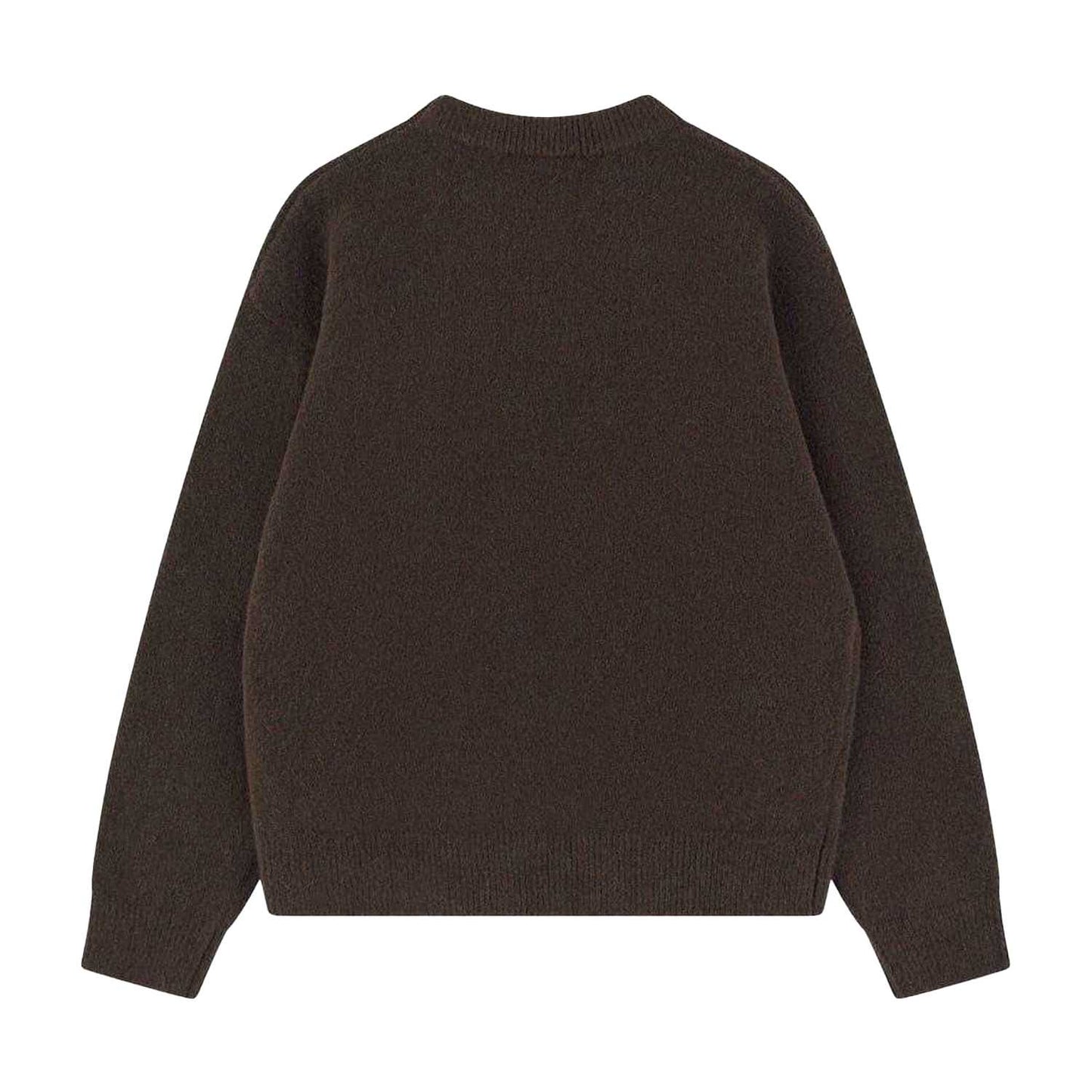 Brown - Back - Couture Mens Fluffy Pullover