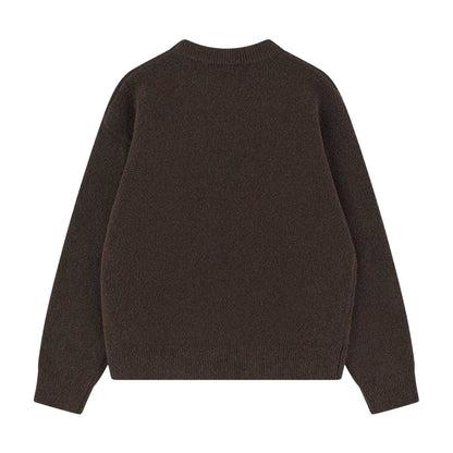Brown - Back - Couture Mens Fluffy Pullover