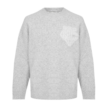 Grey - Front - Couture Mens Fluffy Pullover