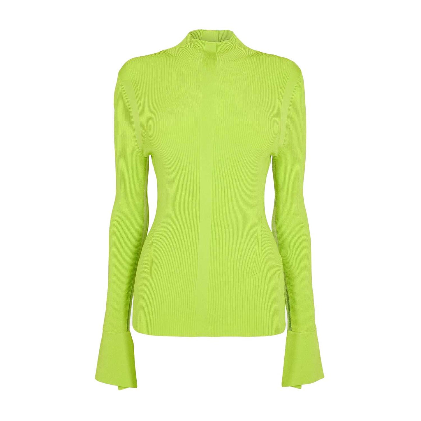 Bright Yellow - Front - Boss Womens-Ladies Frescia Viscose Fitted Long-Sleeved Sweater Top