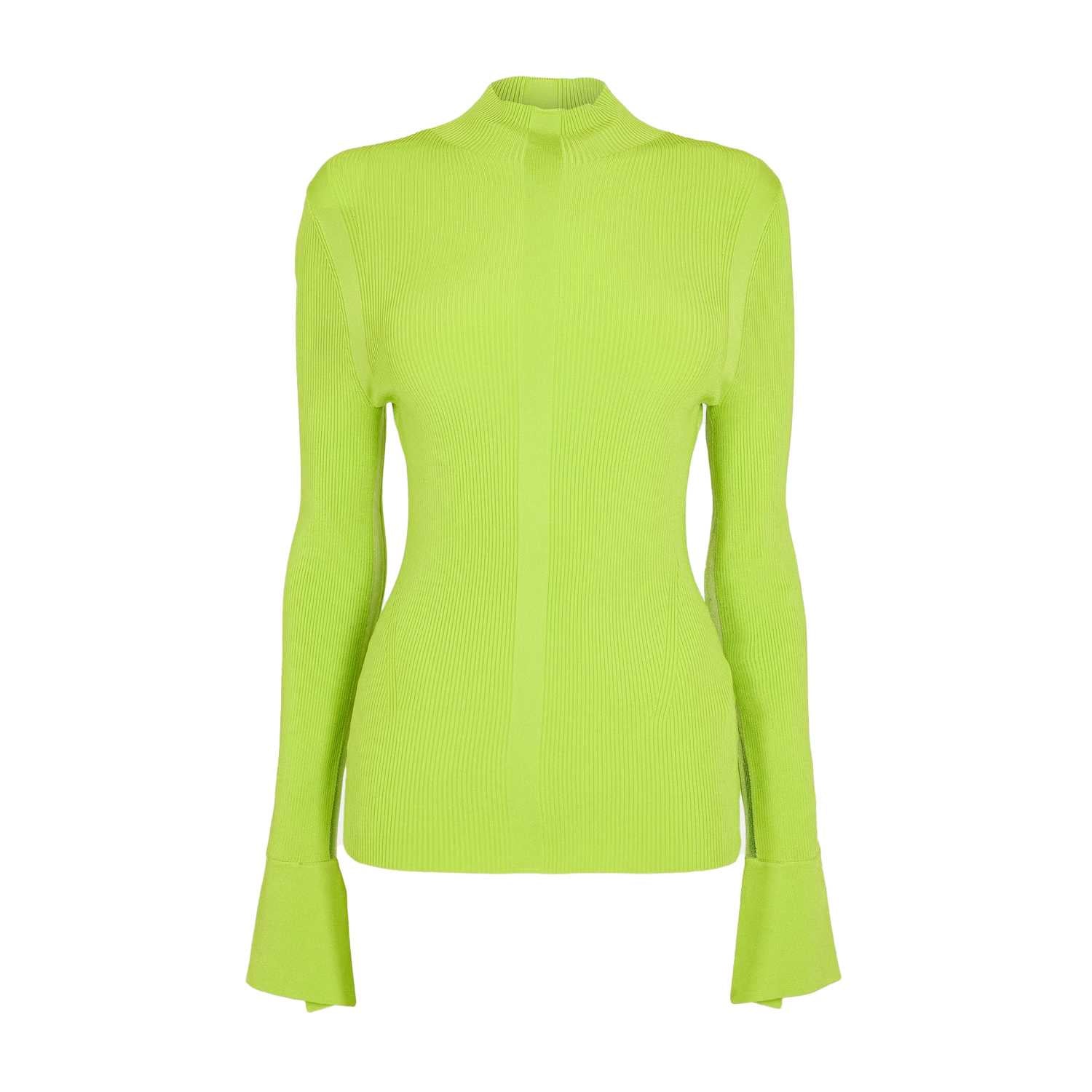 Bright Yellow - Front - Boss Womens-Ladies Frescia Viscose Fitted Long-Sleeved Sweater Top
