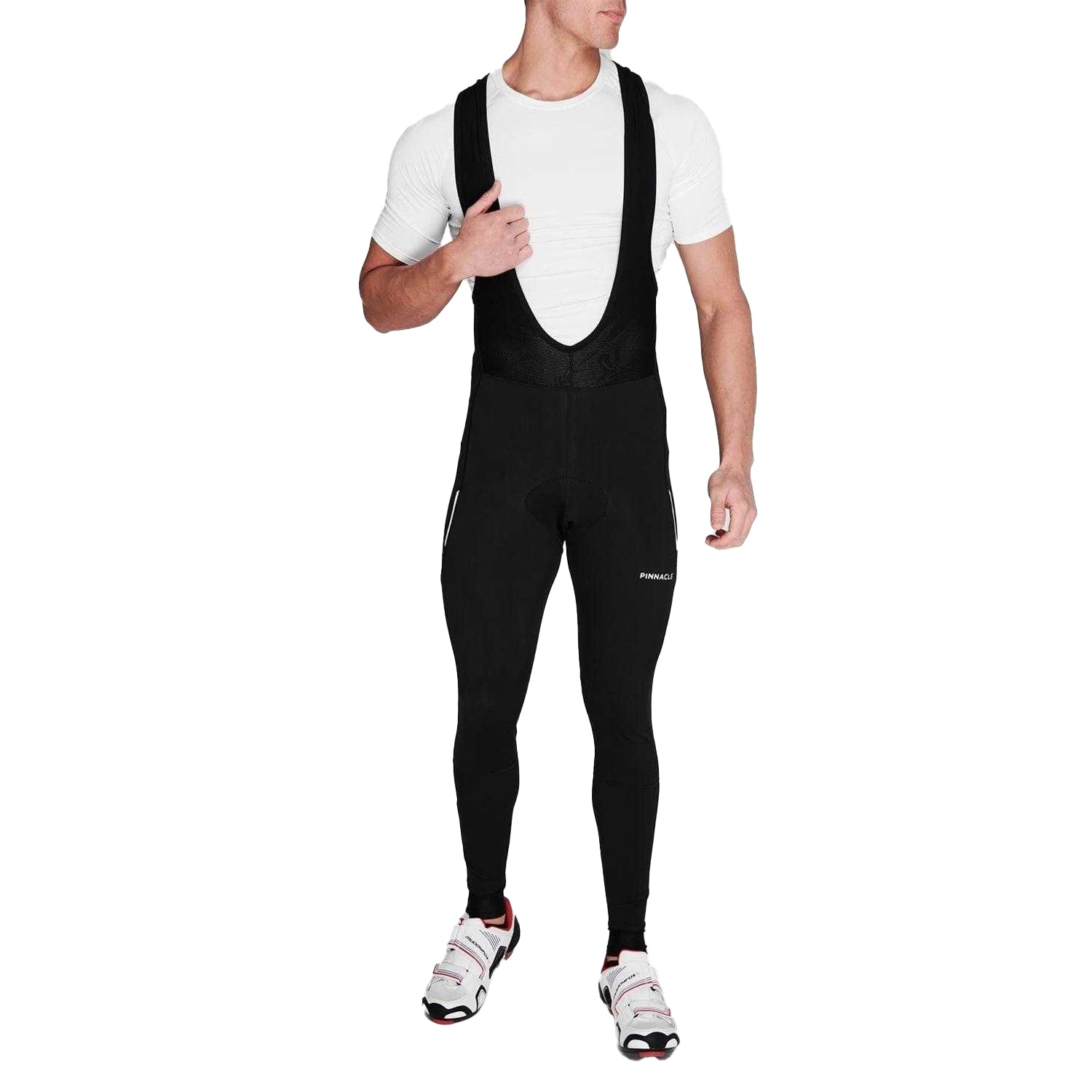 Black - Side - Pinnacle Mens Cycling Bib Tights