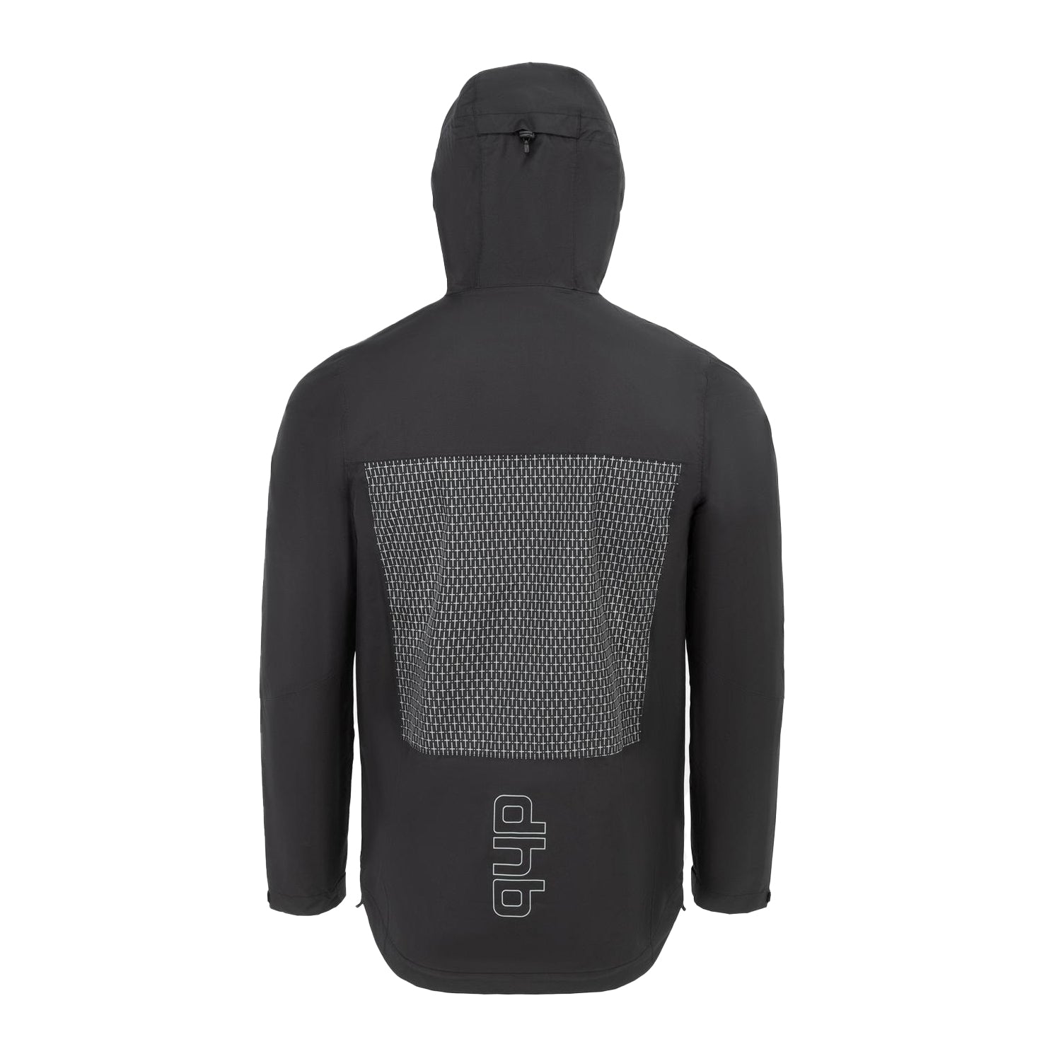 Black - Back - dhb Mens Waterproof Cycling Jacket