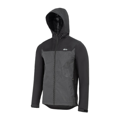 Black - Side - dhb Mens Waterproof Cycling Jacket