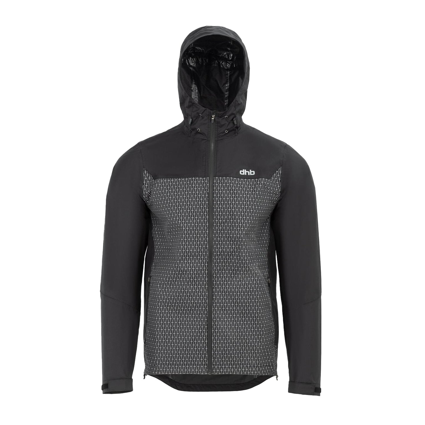 Black - Front - dhb Mens Waterproof Cycling Jacket