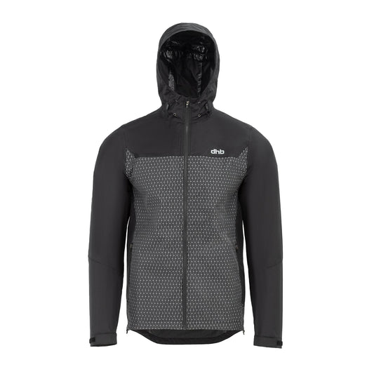 Black - Front - dhb Mens Waterproof Cycling Jacket