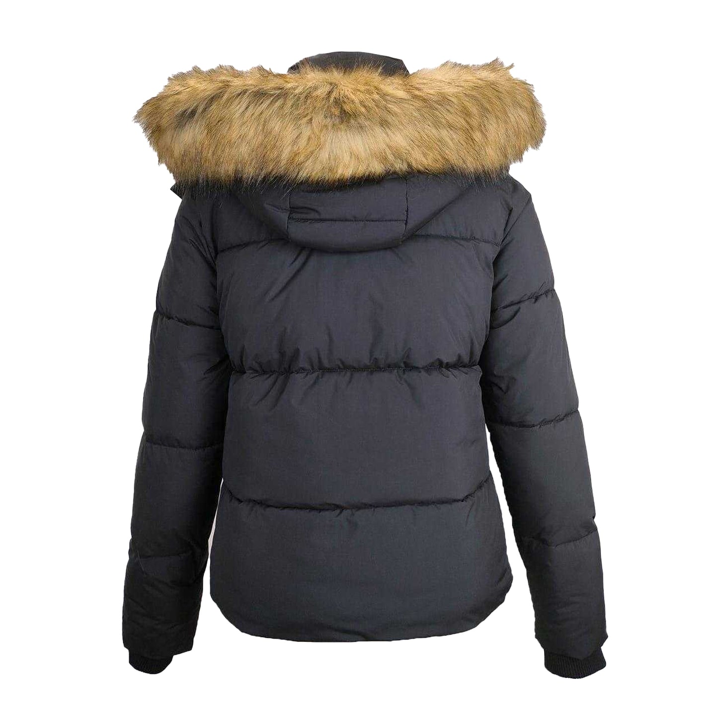Black - Back - Jack Wills Womens-Ladies Riley Polyester Insulated Puffer Jacket