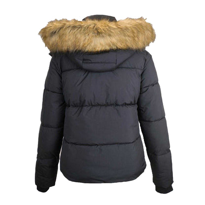 Black - Back - Jack Wills Womens-Ladies Riley Polyester Insulated Puffer Jacket